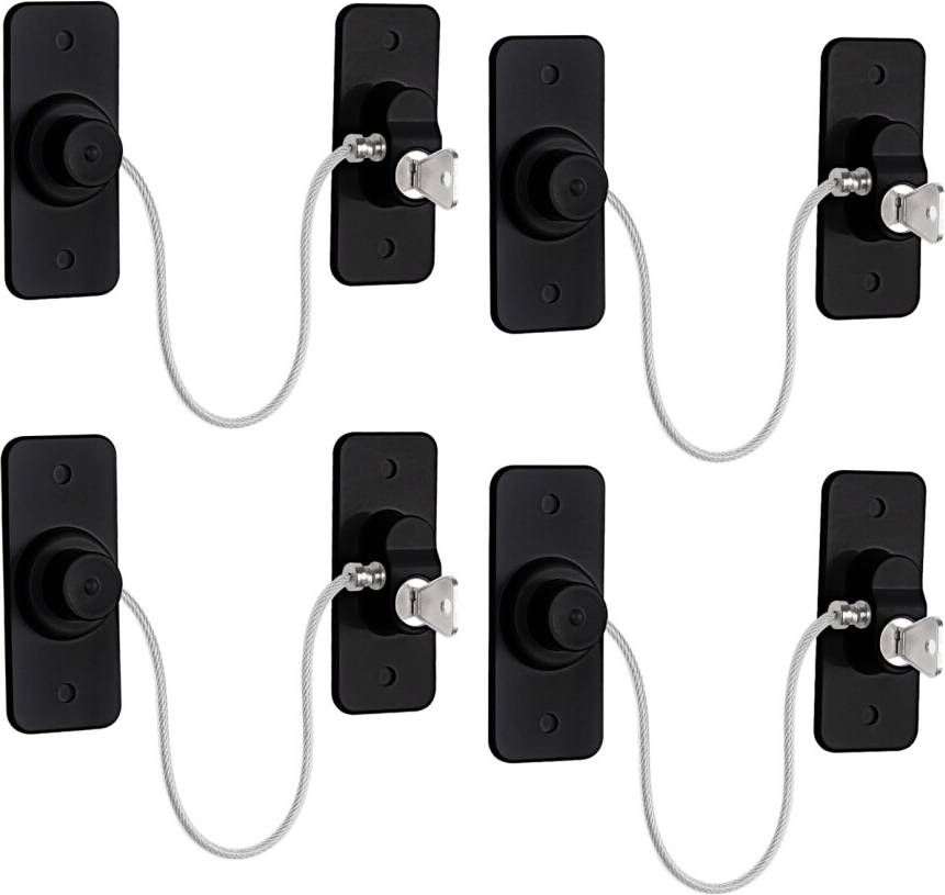 Upvc window locks 4Pcs Black Window Locks for UPVC Windows