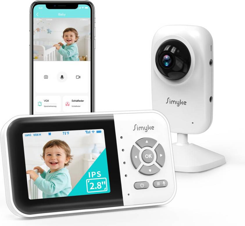 Baby Monitor with Camera and 2.8 Inch Screen