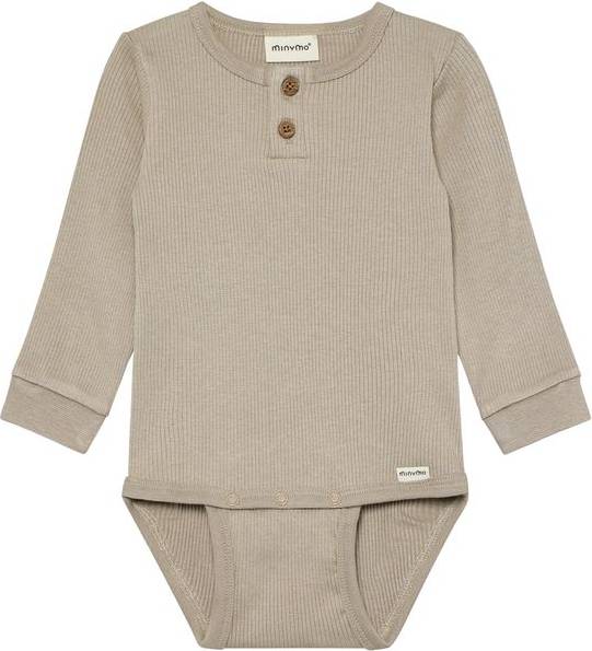 Minymo Body Ls Rib - Beige