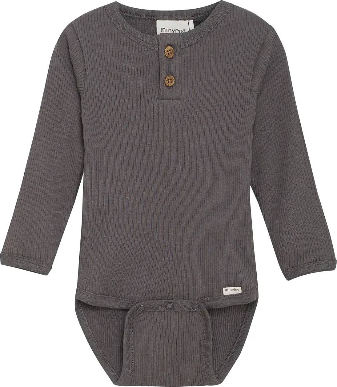 Minymo Body Ls Rib - Grey
