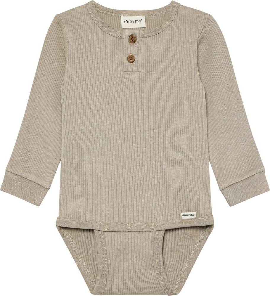 Minymo Body Ls Rib - Beige