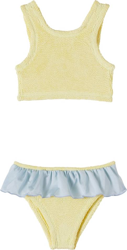 Hunza G Kids Olive Ruffled Bikini