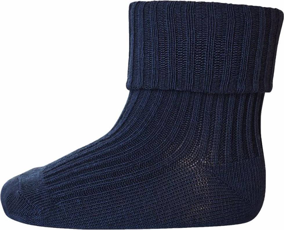 mp Denmark Strumpor Ull Rib Baby Socks - Marinblå