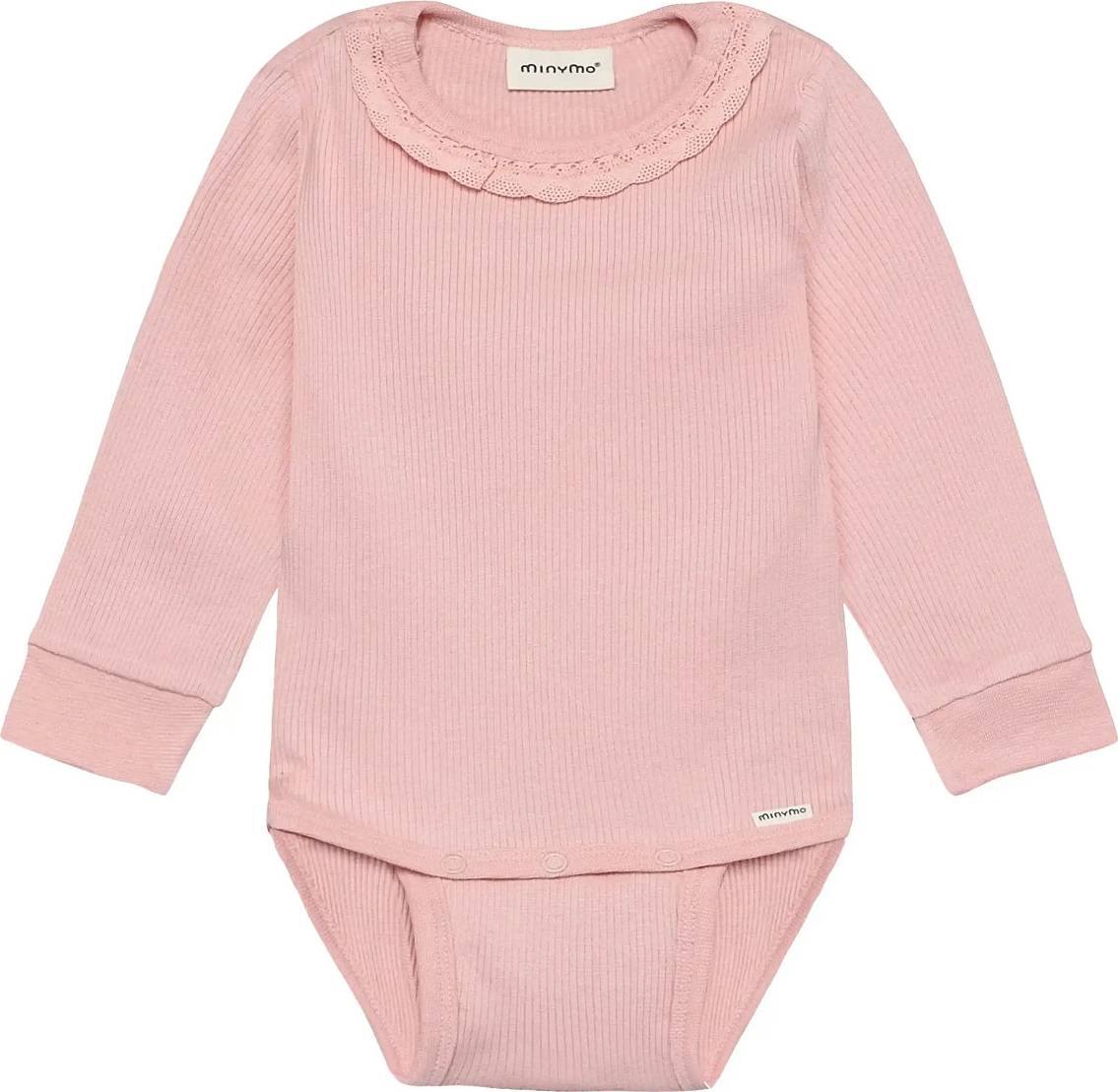 Minymo Body L/æ Rib Silver Pink