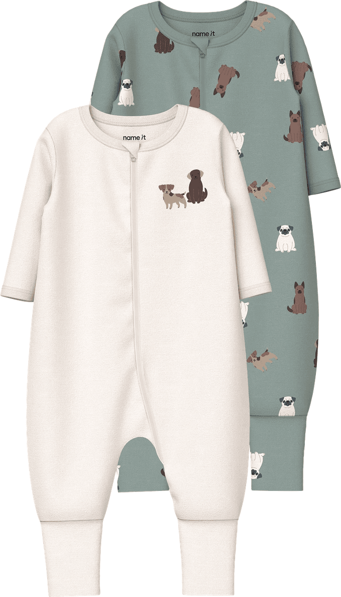 Name It 2-Pack Pyjamas - Grön