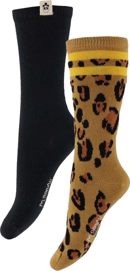 Mini Rodini Strumpor Basic Leopard 2-Pack - Multi