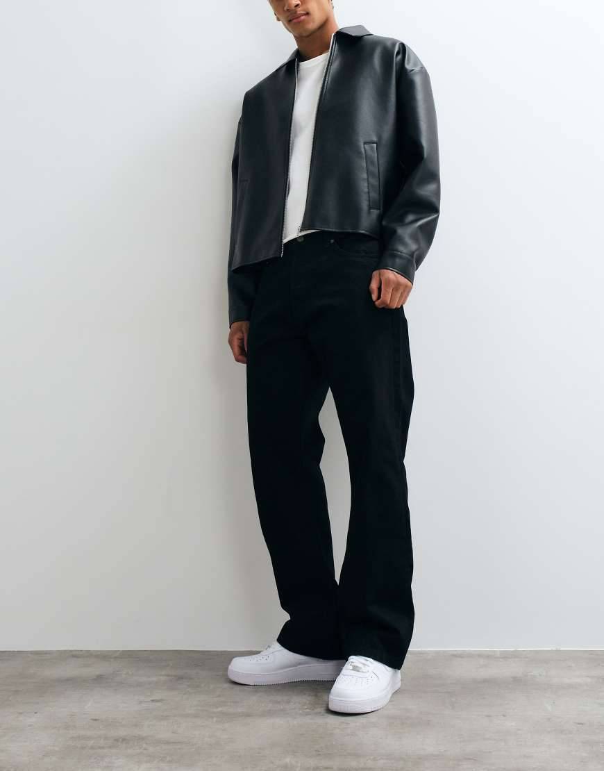Weekday Space Jeans Sort Rinse Vask