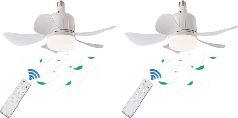 Led Ceiling Fan Light E27 with Remote Control