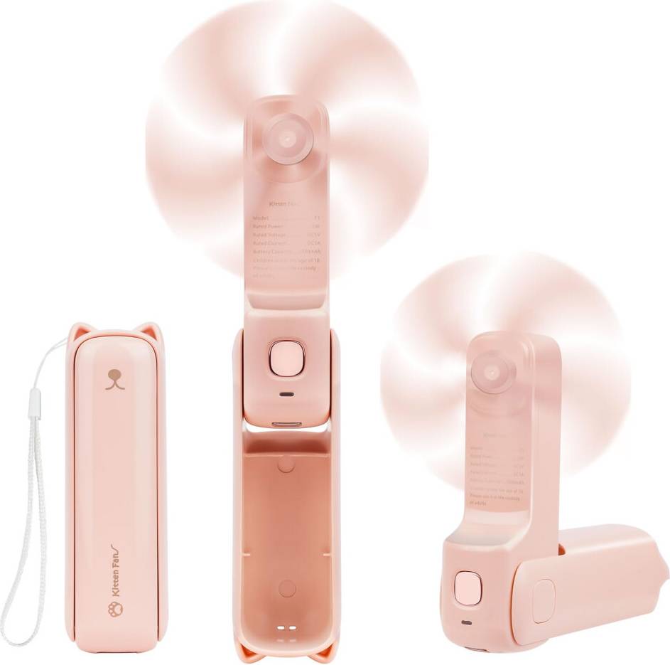 Portable Handheld Fan USB Rechargeable Foldable Fan