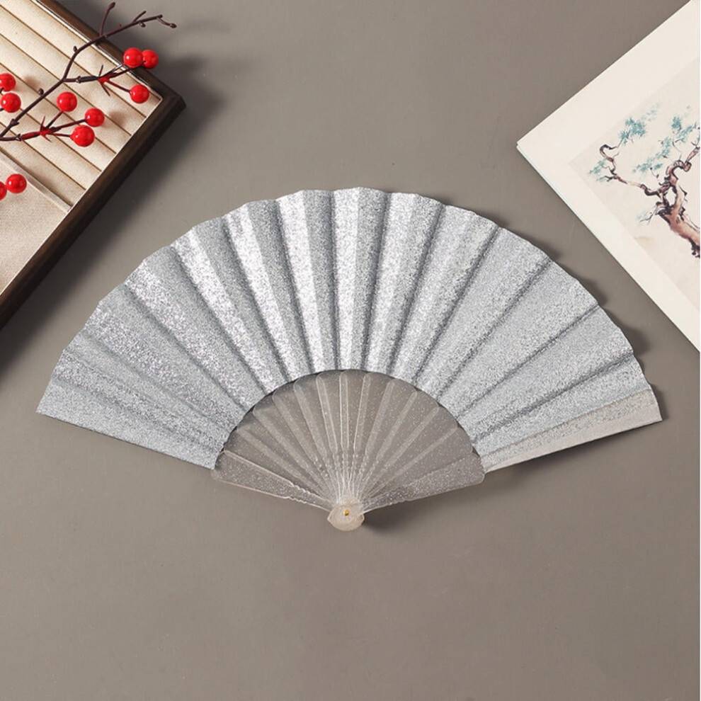 Portable Folding Fan Solid Color