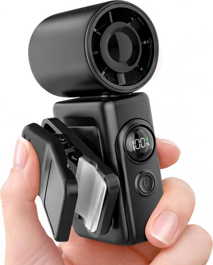 Chronus 2-in-1 Handheld Clip-On Mini Fan 13000 RPM