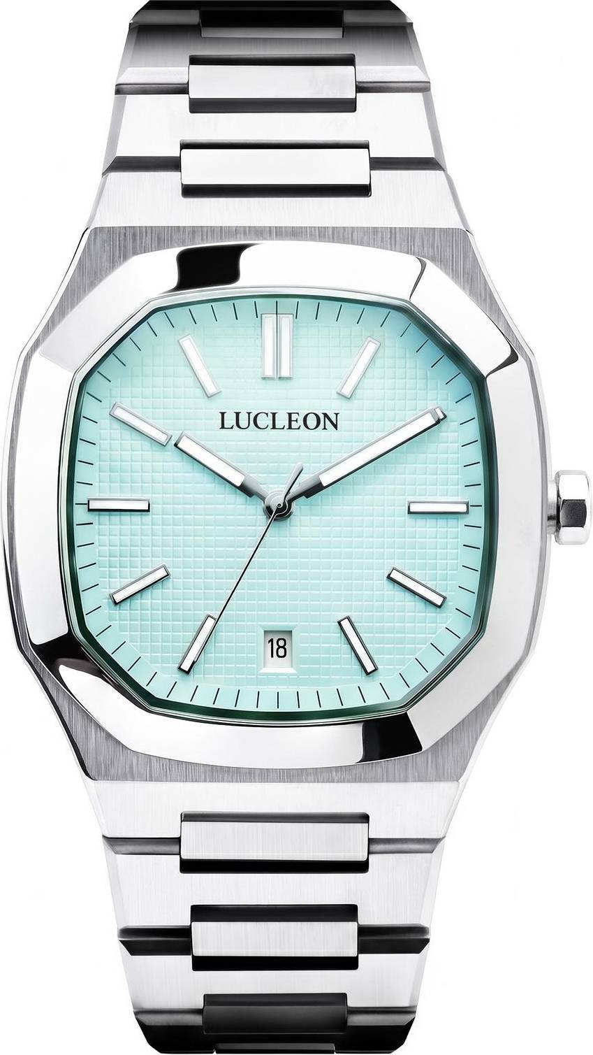 Lucleon Vector Silvertonad Klocka Rostfritt Stål