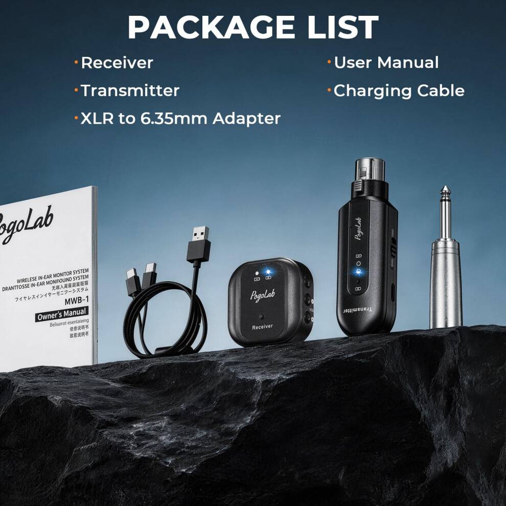 POGOLAB UHF In-Ear Monitor System XLR Connector