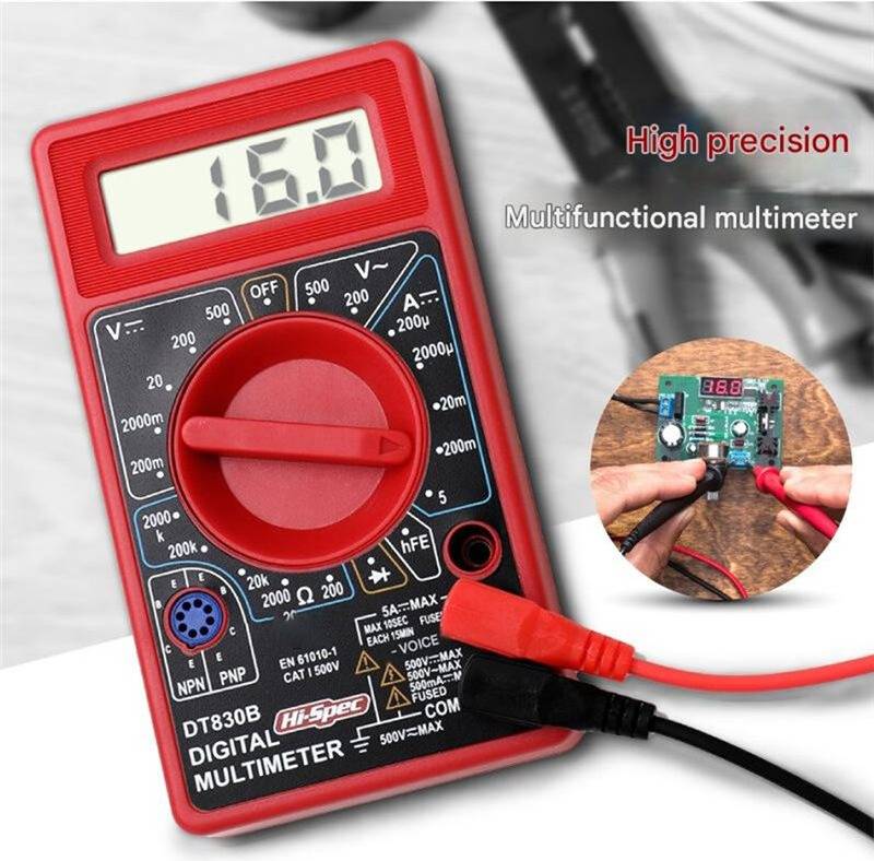 DT830B Digital Multimeter with LCD Overload Protection