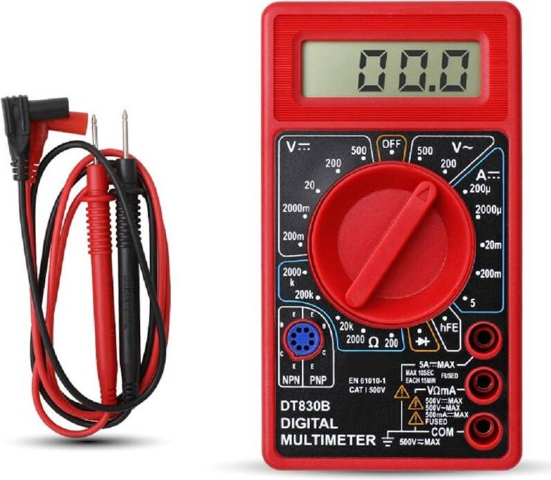 Saudism DT830B Digital Multimeter with LCD Overload Protection