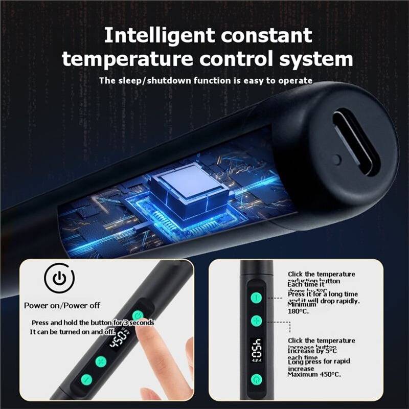 Portable USB Digital Display Soldering Iron Kit