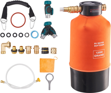 Water softener system KffKff Portable 12000-Grain RV Water Softener System