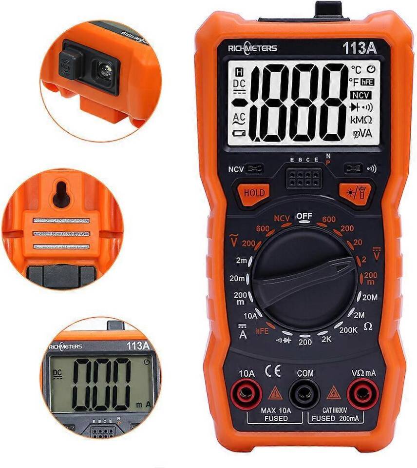 Digital Multimeter 6000 Counts NCV Auto Ranging AC DC Voltage Meter
