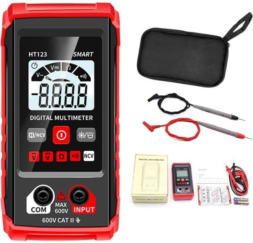 HT123 Digital Multimeter Voltmeter Ohmmeter Tester