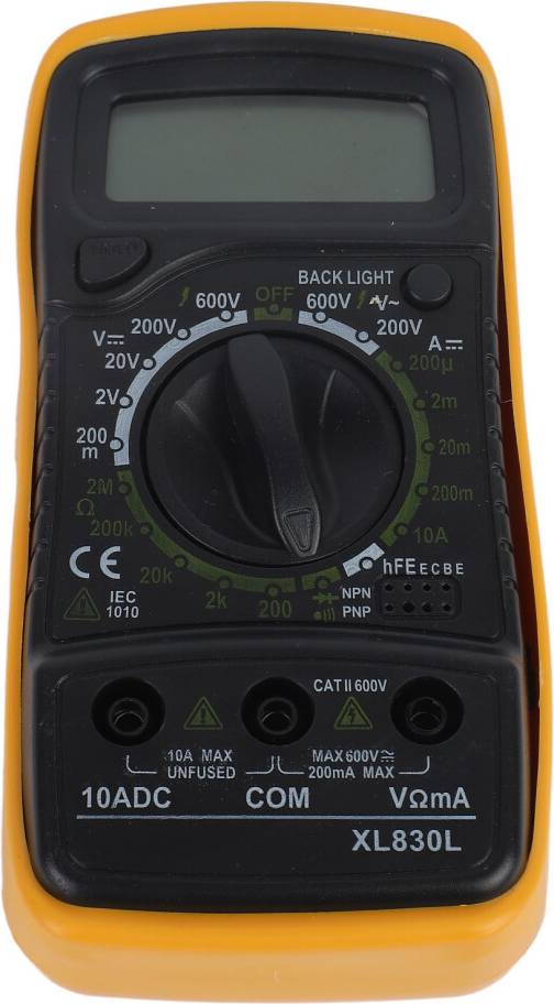 Compact Digital Multimeter Blue Display