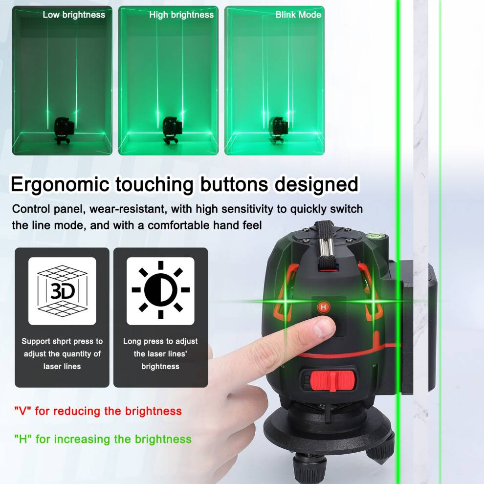 5-Line Laser Level Self-Leveling Battery
