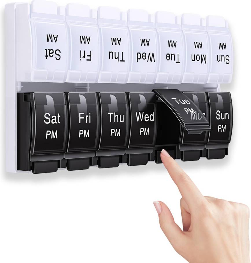 Pill box organizer Weekly Pill Box Organizer Portable