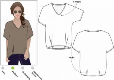 Style Arc Sewing Pattern Daphne Tunic Top