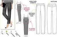 Style Arc Sewing Pattern Flat Bottom Flo Pants