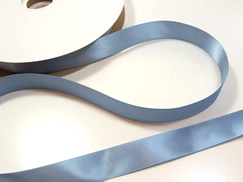 Blue Single-face Satin Ribbon 7/8 Inch