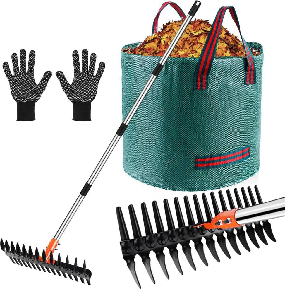 Tolia Thatch Rake Heavy Duty Garden Rake