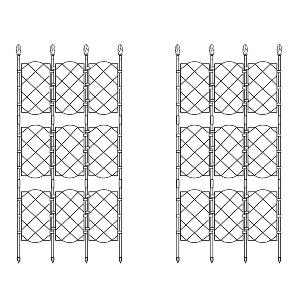Melitt Plant Climbing Rattan Frame Garden Trellis Support Screen Style