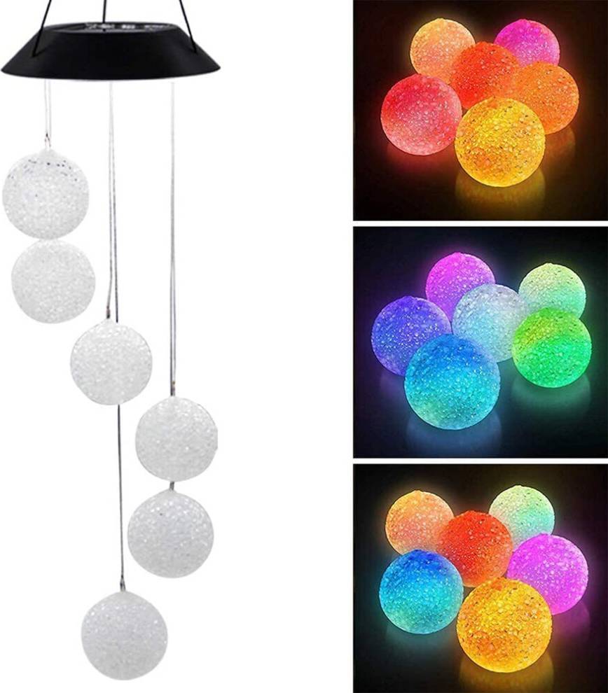 Color Changing Wind Chime Solar Powered