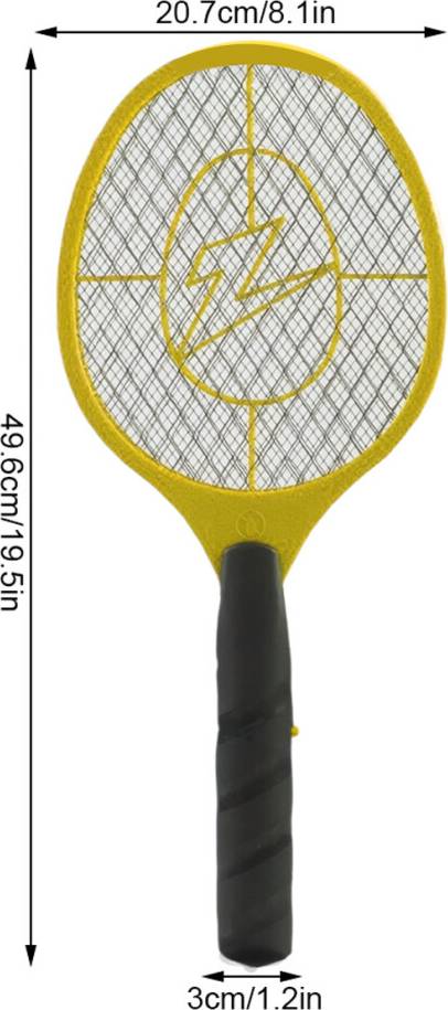 Indoor Outdoor Insect Zapper Racket Three Layered Screen