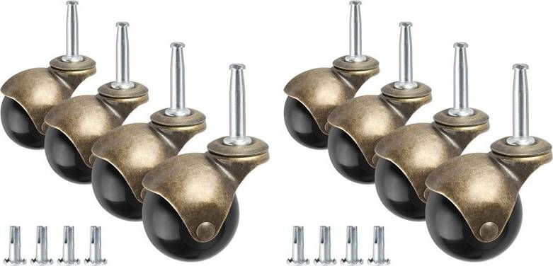 2 Inch Stem Caster Wheel with Sockets 8pack