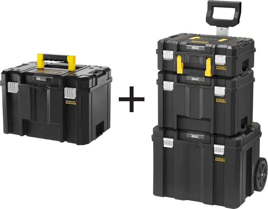 Stanley fatmax pro stack Fatmax Pro-Stack 4 Piece Mobile Tool Storage Tower Inc X2 Deep Boxes