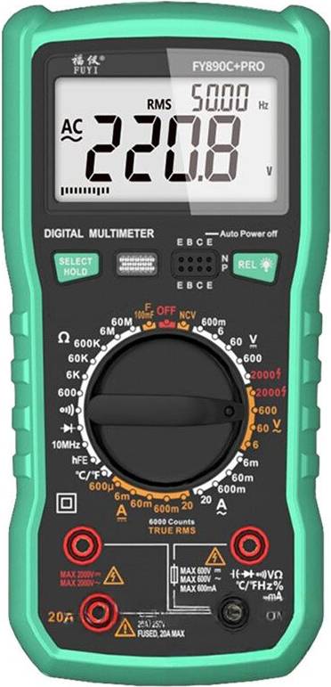 Digital Multimeter 6000 Counts True RMS 20A
