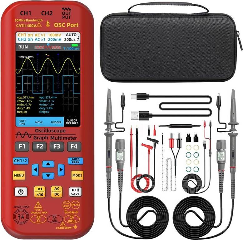 BSIDE 2 Channels Handheld Oscilloscope Multimeter
