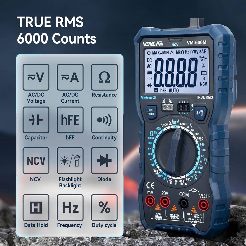 Digital Multimeter TRMS 6000 Counts