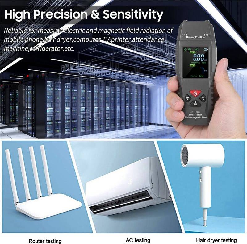 ST1393 EMF Meter Electromagnetic Field Radiation Tester