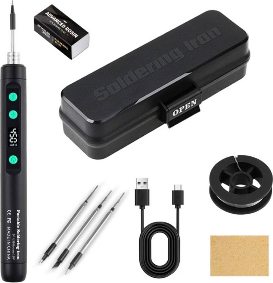 Cordless USB Rechargeable Soldering Iron Kit