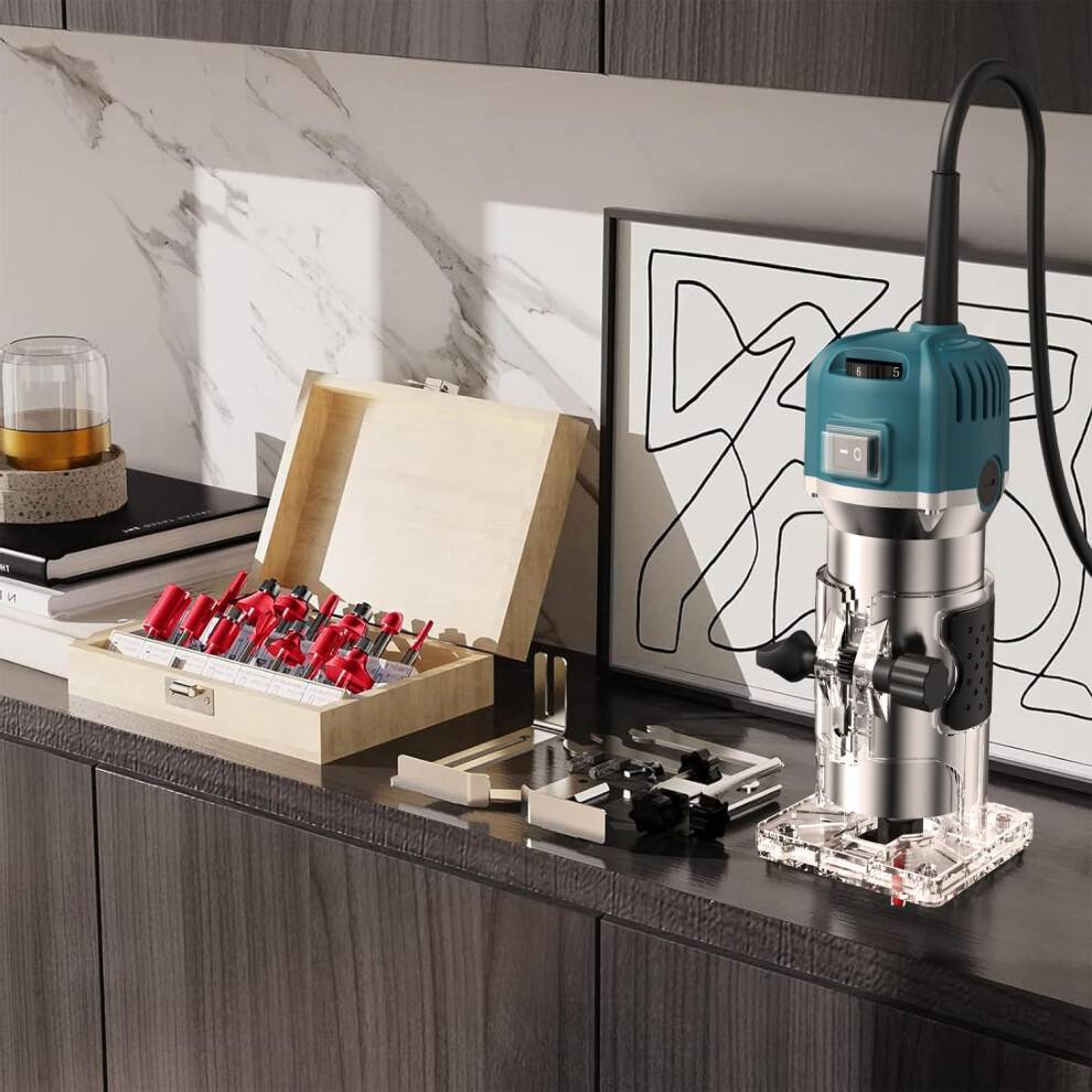 800W Electric Woodworking Hand Router Set