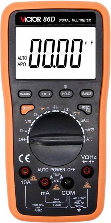 Victor 86D 5999 Counts High Accuracy Auto Range True RMS Multimeter