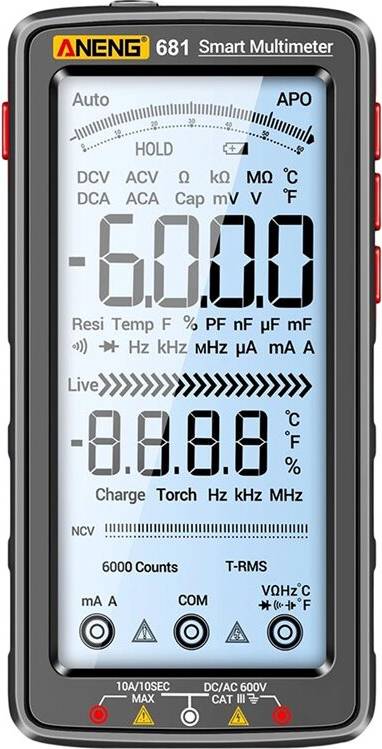 Saudism Full-Screen Rechargeable Digital Multimeter