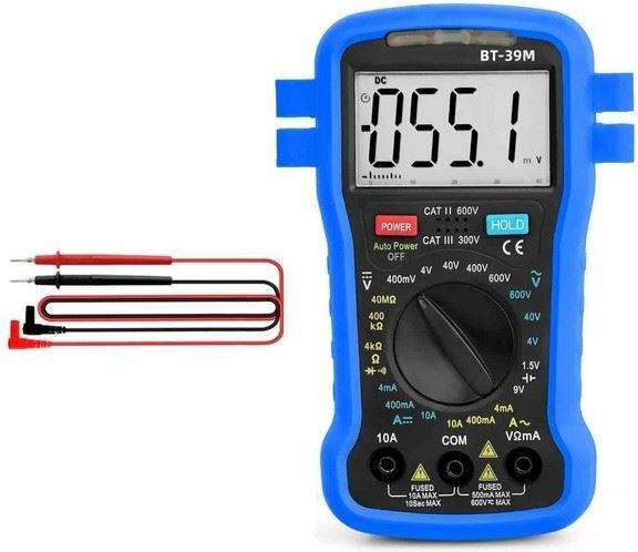 Eurowagens Bt39m True Rms Handheld Multimeter 4000 Counts