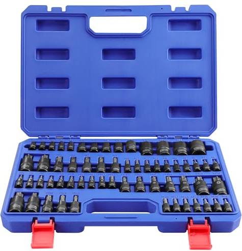 WORKPRO 60PC Compression Sleeve E-Type Sleeve Kit Socket Bit