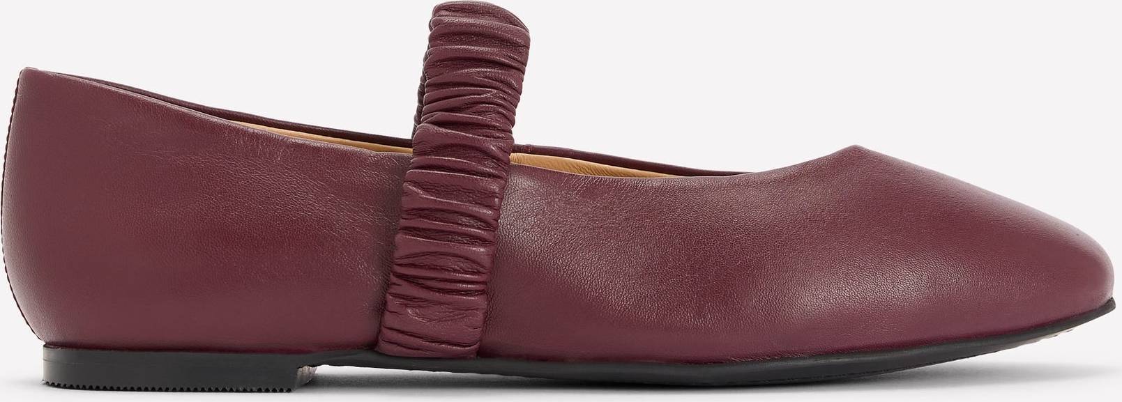 Camilla Ruched Ballet Flats - Red