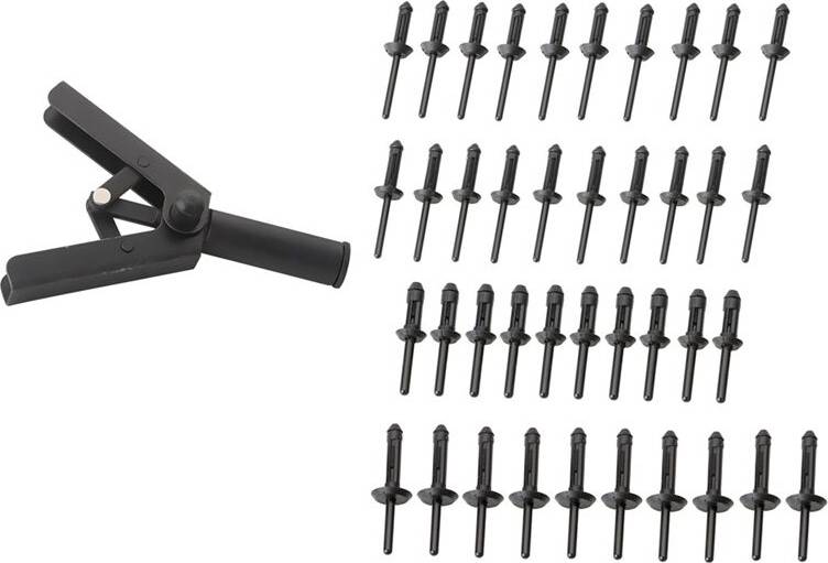 Saudism 41Pcs Plastic Rivet Gun Set