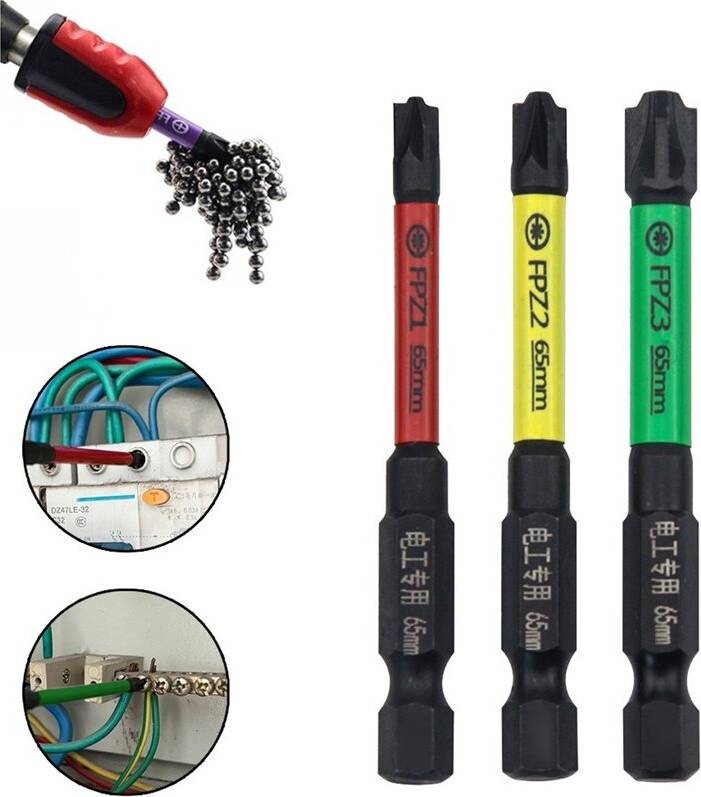 3pc 65mm Screwdriver Bit Set Pozidriv