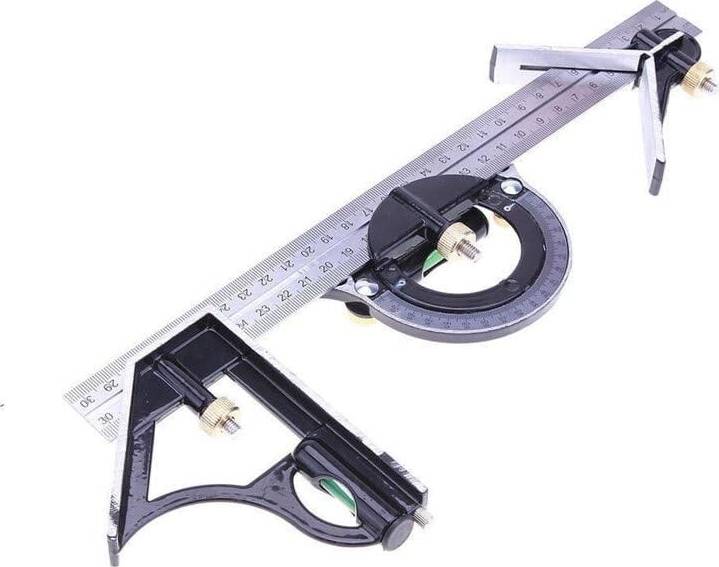 Square Ruler Stainless Steel 300mm Angle Measurer
