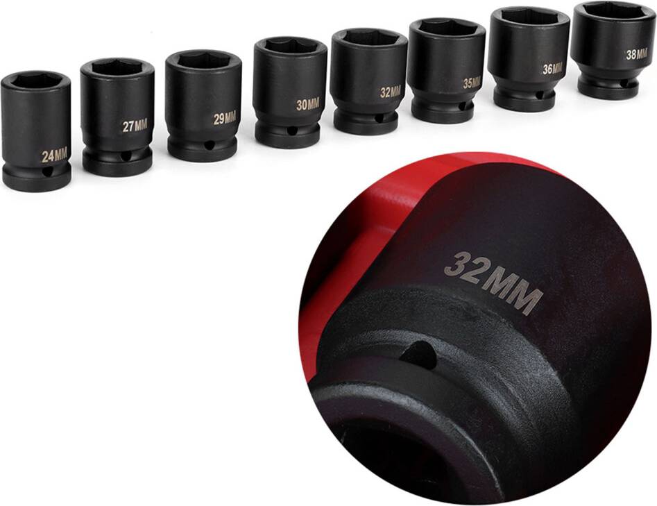 8pc 3/4 Drive Deep Impact Set Socket Bit